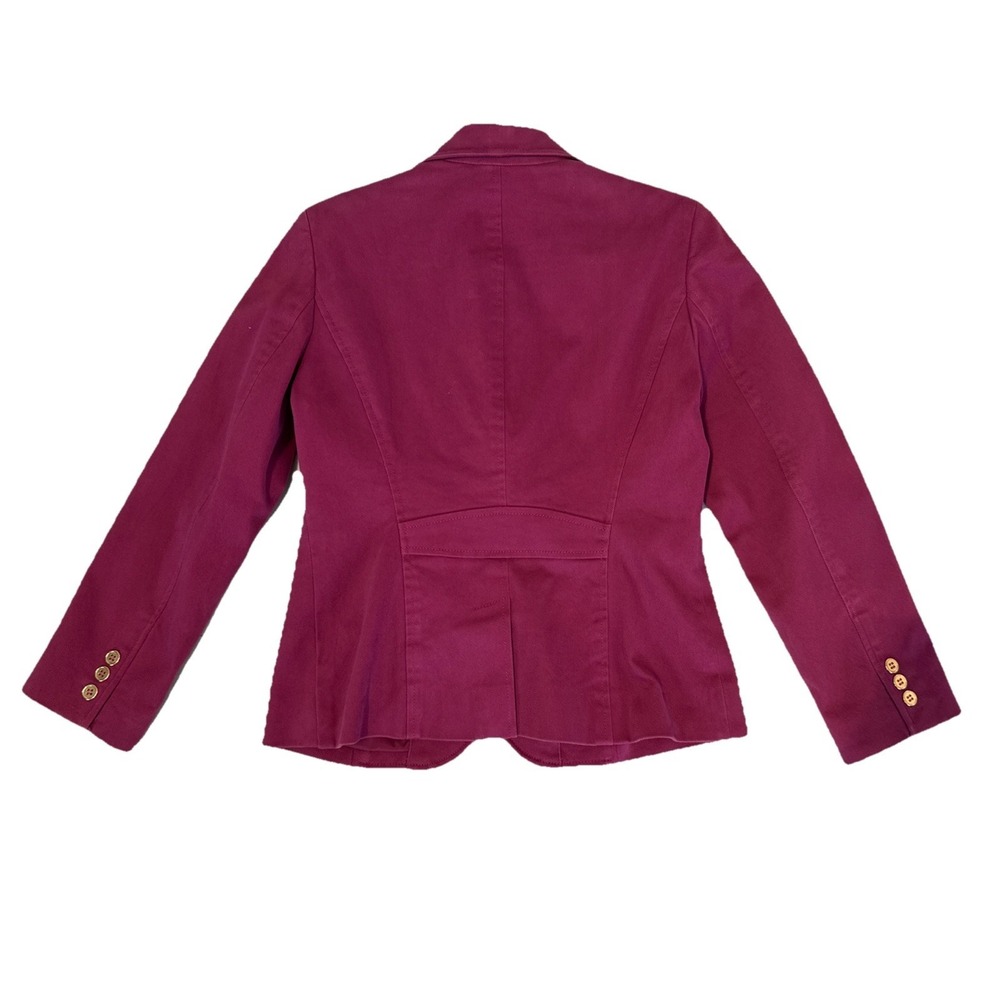 Women's Doncaster Sport Lined Equestrian Jacket Blazer Fuchsia Denim Size 6 - Picture 2 of 7